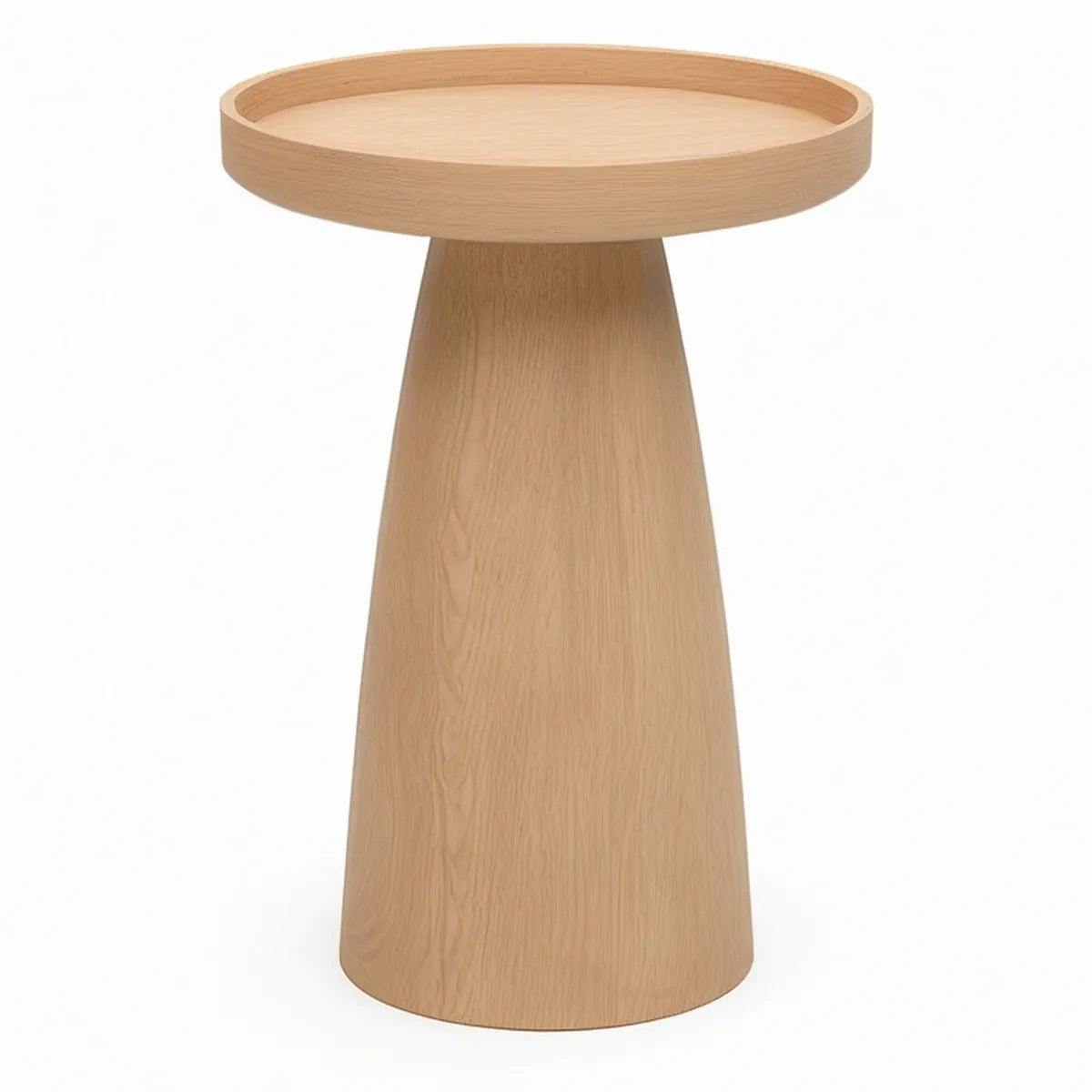 Natural Oak Round Raised Tray Top, 17.7 in Diameter x 21.7 in High