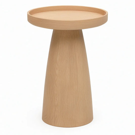 Natural Oak Round Raised Tray Top, 17.7 in Diameter x 21.7 in High